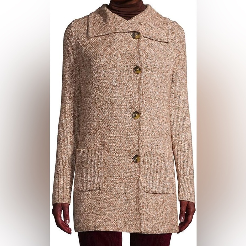Lands' End Women's Beige Pea Style Knit Sweater